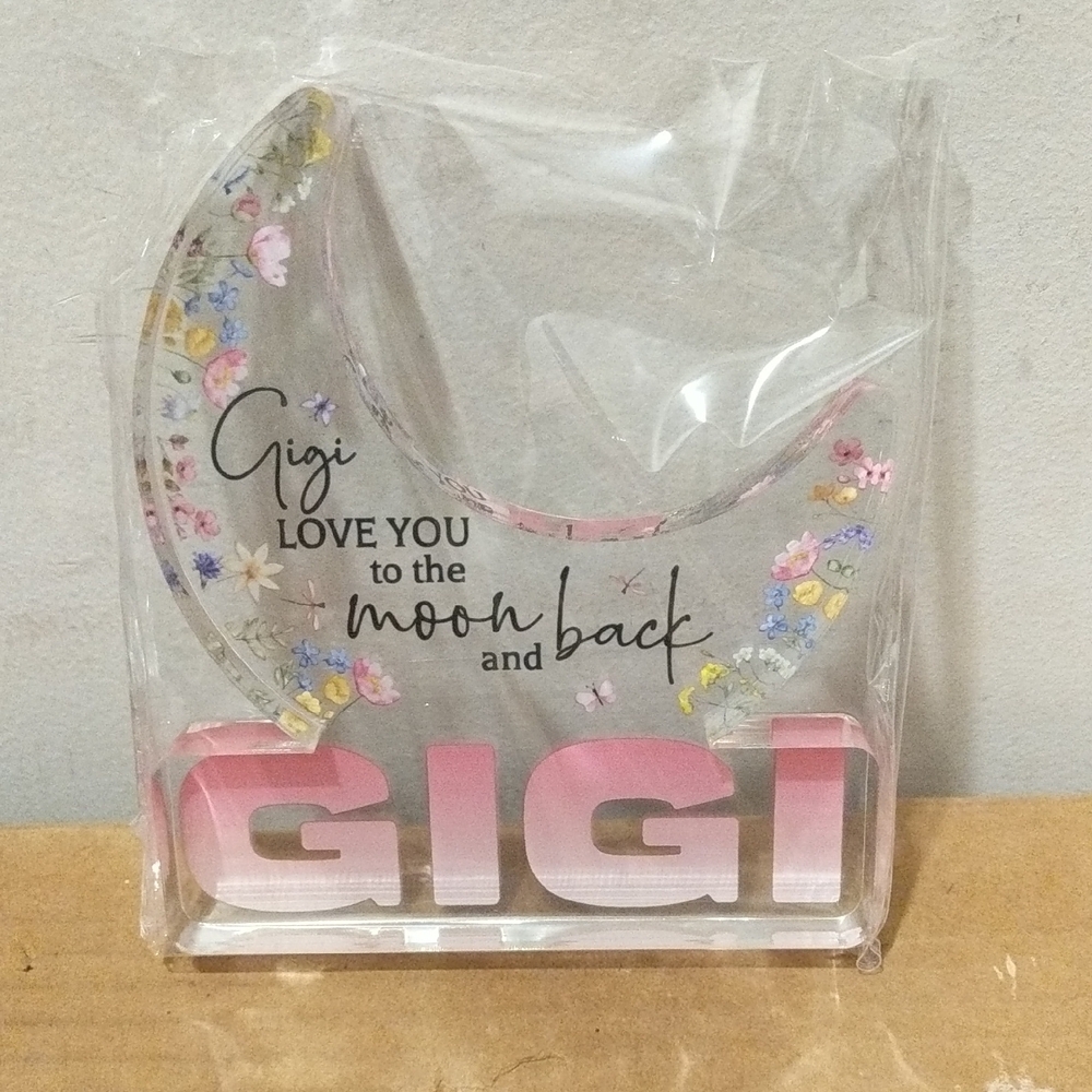 GIGI GRANDMA ACRYLIC RESIN SENTIMENT Mother's Day Birthday Christmas Gift 🎁